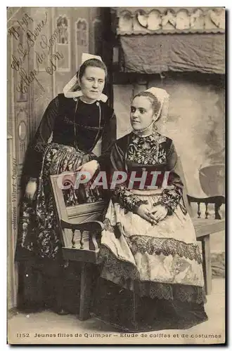 Cartes postales Folklore Jeunes filles de Quimper