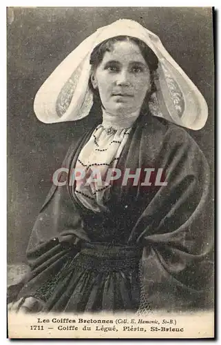 Ansichtskarte AK Folklore Coiffe du Legue Plerin St Brieuc