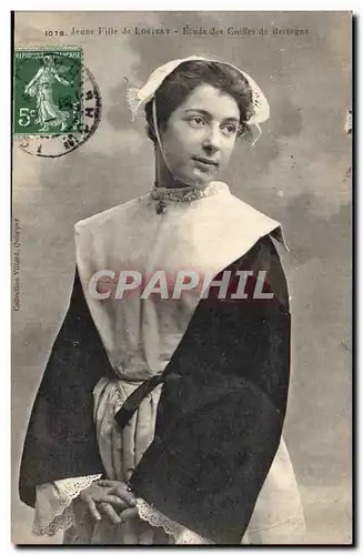 Cartes postales Folklore Jeune fille de Lorient