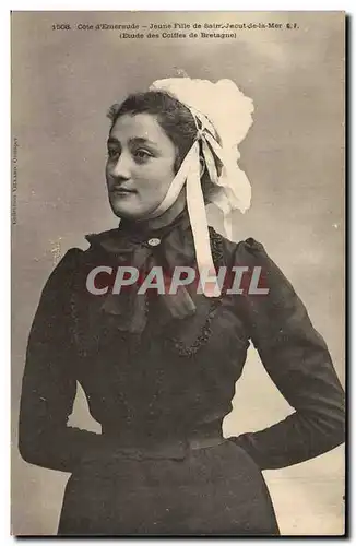 Cartes postales Folklore Jeune fille de Saint Jacut de la Mer