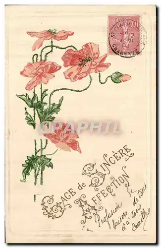 Cartes postales Fantaisie Fleurs