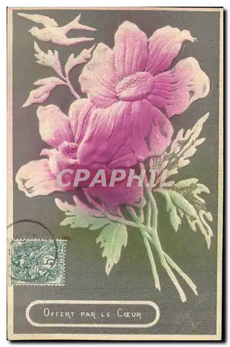 Cartes postales Fantaisie Fleurs