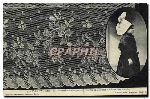 Cartes postales Folklore Dentelle Ecole Dentelliere d'Argentan Point d'Argentan
