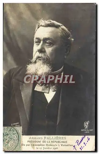 Cartes postales Armand Fallieres President de la Republique Ele a l&#39Assemblee Nationale a Versailles