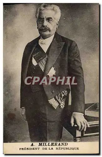 Cartes postales Millerand President de la Republique