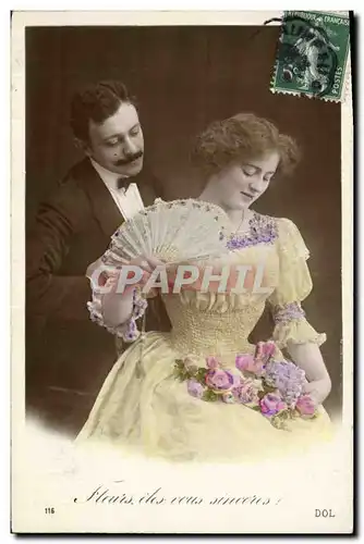 Cartes postales Fantaisie Femme Eventail