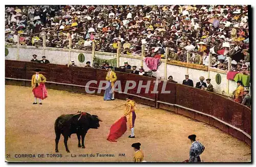 Cartes postales Corrida Course de Taureaux La mort du taureau