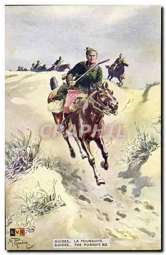Cartes postales Militaria Guides La poursuite