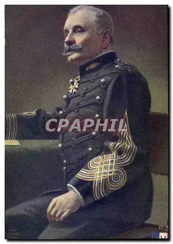 Cartes postales Militaria Colonel Deport Inventeur du 75 avec le Gal Sainte Clair Deville