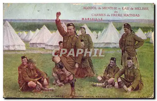 Cartes postales Militaria Entre deux assauts