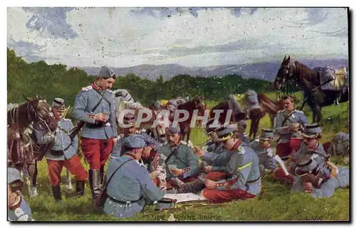 Cartes postales Militaria Une bonne partie Jeu de cartes