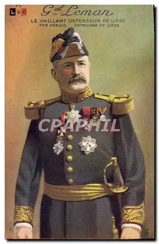 Cartes postales Militaria General Leman Le vaillant defenseur de Liege