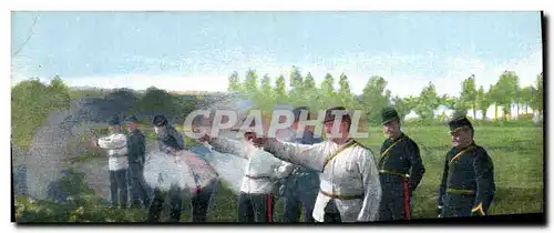 Cartes postales Militaria Artillerie Tir au revolver