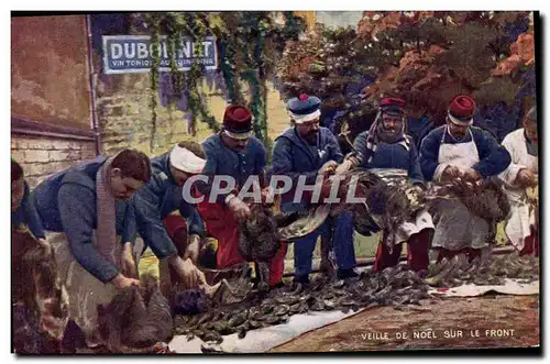 Cartes postales Militaria Veille de Noel sur le front Dubonnet