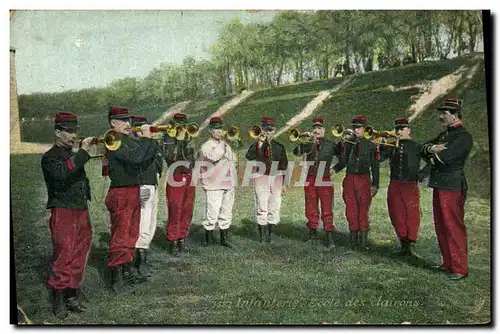 Cartes postales Militaria Infanterie Ecole des clairons