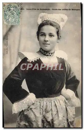 Cartes postales Folklore Jeune fille de Quimperle