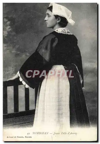 Cartes postales Folklore Morbihan Jeune fille d&#39Auray