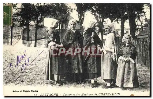 Cartes postales Folklore Costumes des environs de Chateaulin