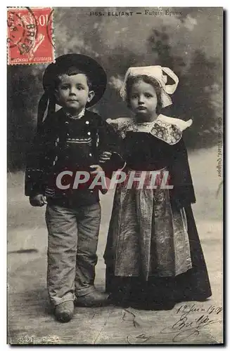 Ansichtskarte AK Folklore Elliant Futurs Epoux Mariage