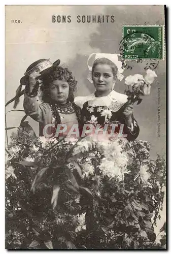 Cartes postales Folklore Enfants Bretagne