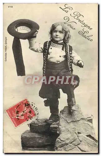 Cartes postales Folklore Enfant Bretagne