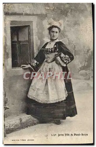 Ansichtskarte AK Folklore Jeune fille de Pont Aven