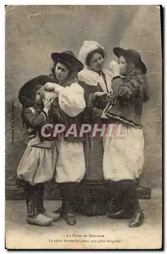 Cartes postales Folklore La danse en Bretagne