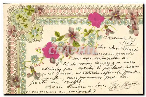 Cartes postales Fantaisie Fleurs