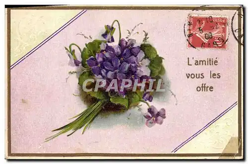 Cartes postales Fantaisie Fleurs