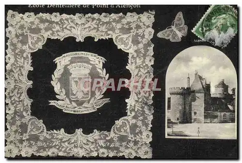 Cartes postales Folklore Dentelle Ecole Dentelliere de Point d&#39Alencon