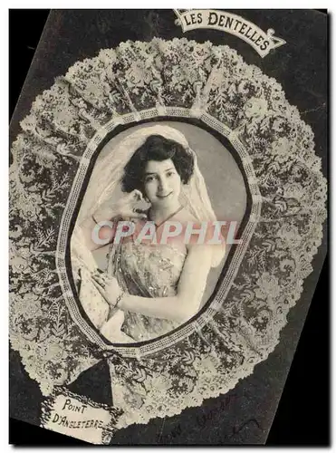 Cartes postales Folklore Dentelle Dentelliere Point d'Angleterre