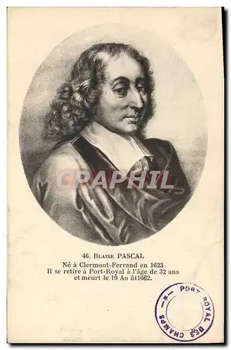 Cartes postales Blaise Pascal ne a Clermont Ferrand