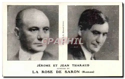 Cartes postales Jerome et Jean Tharaud La rose de Saron