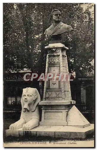 Cartes postales Chalon sur Saone Monument Chabas Sphinx