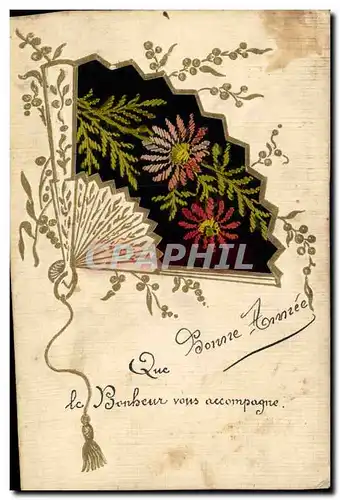 Cartes postales Fantaisie Eventail Fleurs