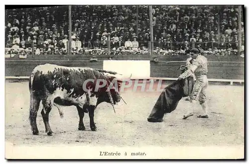 Ansichtskarte AK Corrida Course de taureaux L&#39entree a Matar