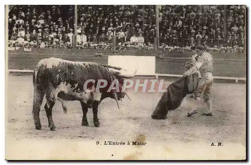 Ansichtskarte AK Corrida Course de taureaux L&#39entree a Matar