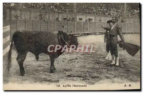 Ansichtskarte AK Corrida Course de taureaux Apres l&#39estocade