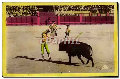 Ansichtskarte AK Corrida Course de taureaux Une paire de banderilles au quart du cercle