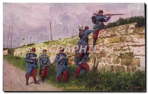 Cartes postales Militaria En Embuscade