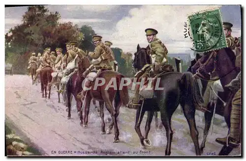 Cartes postales Militaria Hussards Anglais allant au front