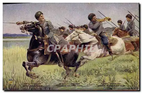 Cartes postales Militaria Cosaques du Don La charge Armee Russe Russie Russia