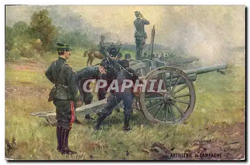 Ansichtskarte AK Militaria Artillerie de campagne