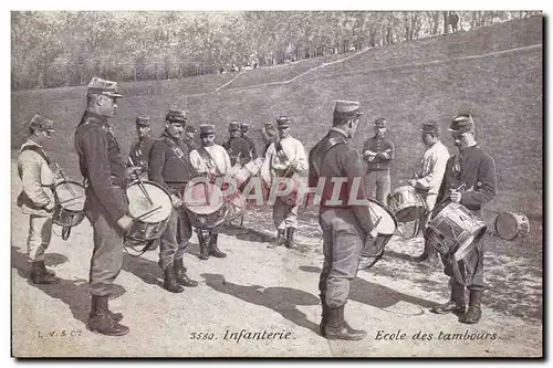Cartes postales Militaria Infanterie Ecole des tambours