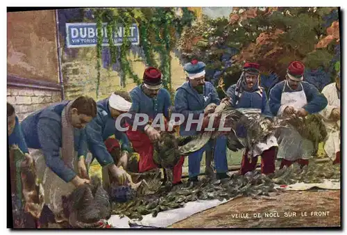 Cartes postales Militaria Veille de Noel sur le front