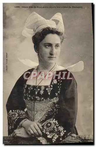 Ansichtskarte AK Folklore Jeune fille de Pont Aven