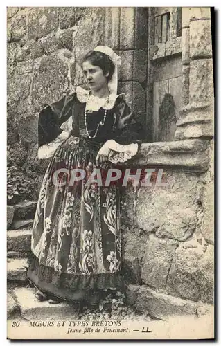 Cartes postales Folklore Jeune fille de Fouesnant