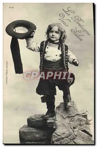 Cartes postales Folklore Enfant Bretagne
