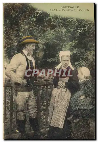 Cartes postales Folklore Bretagne Famille du Faouet