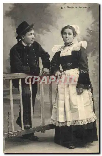 Cartes postales Folklore Maries de Rosporden Mariage